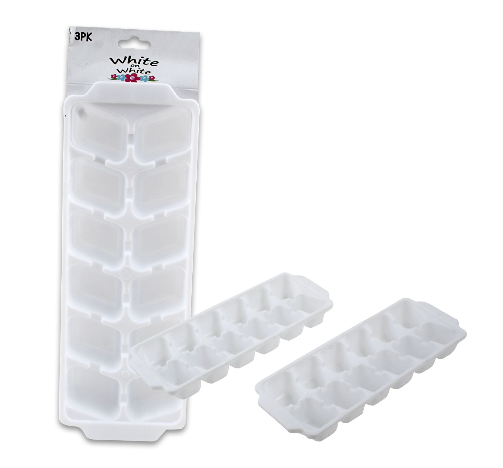 3pc 10"L PLASTIC WHITE ICE CUBE TRAY eBay